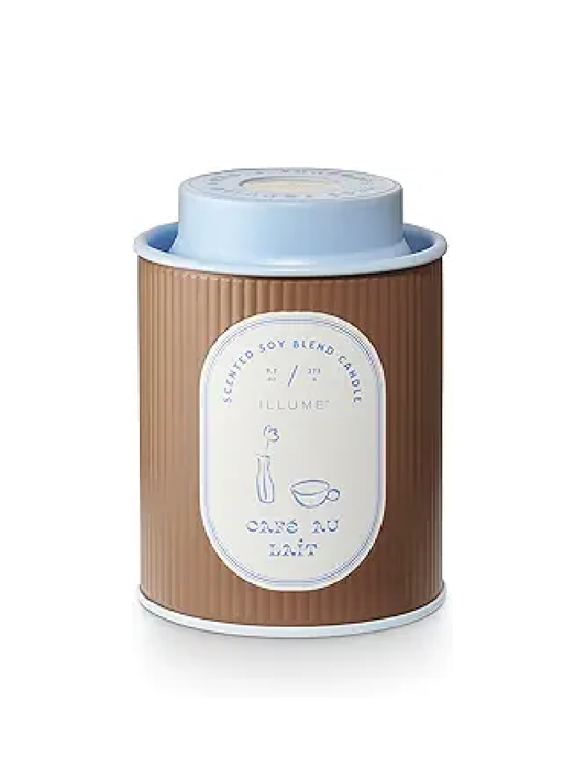 CAFE AU LAIT PRINTED TIN CANDLE