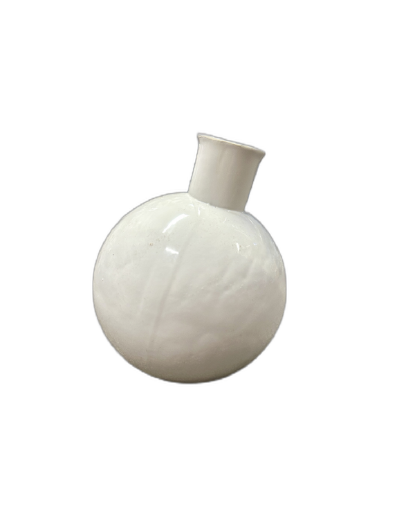 WHITE SPHERE BUD VASE