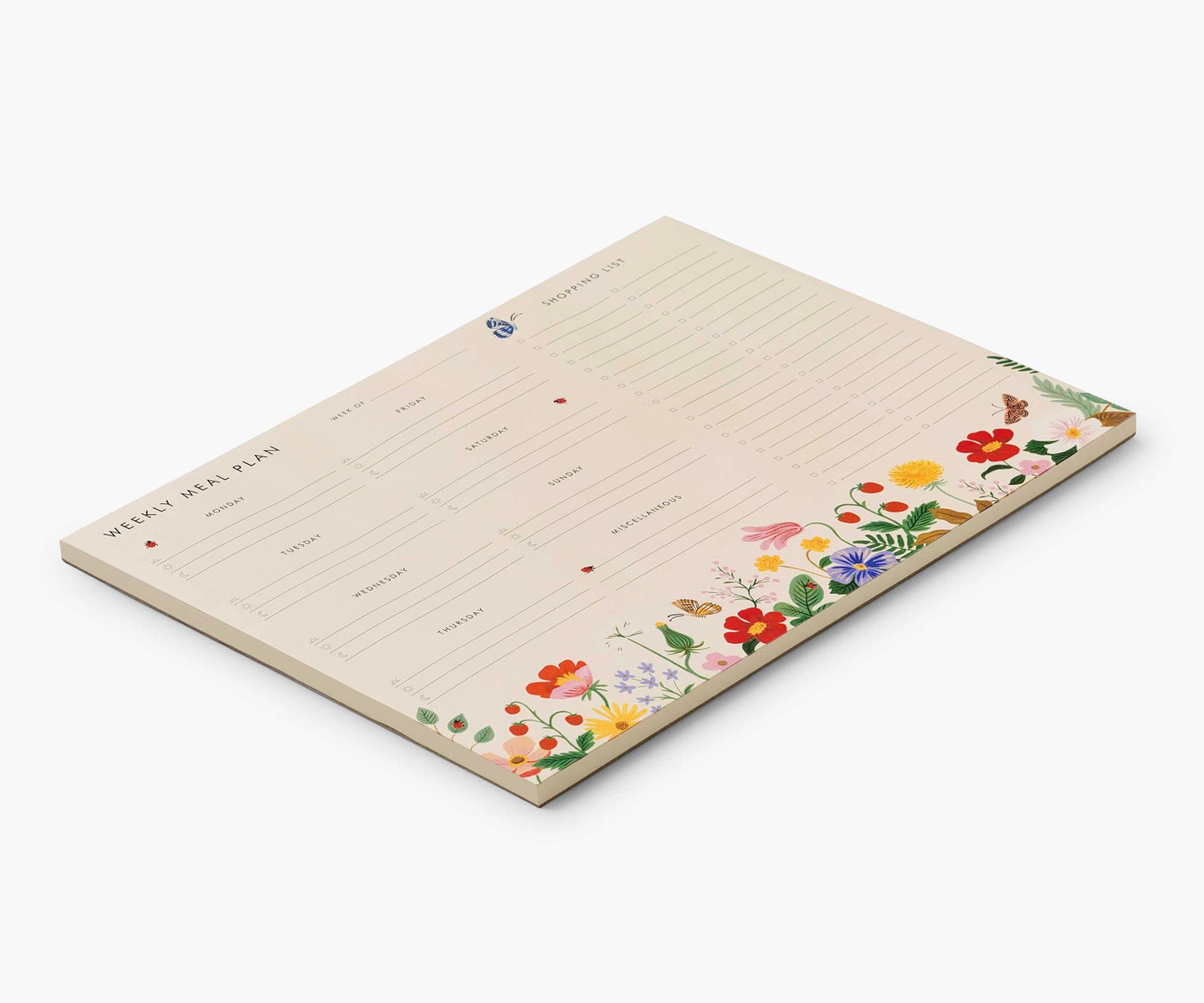 STRAWBERRY FIELDS MEAL PLANNER NOTEPAD