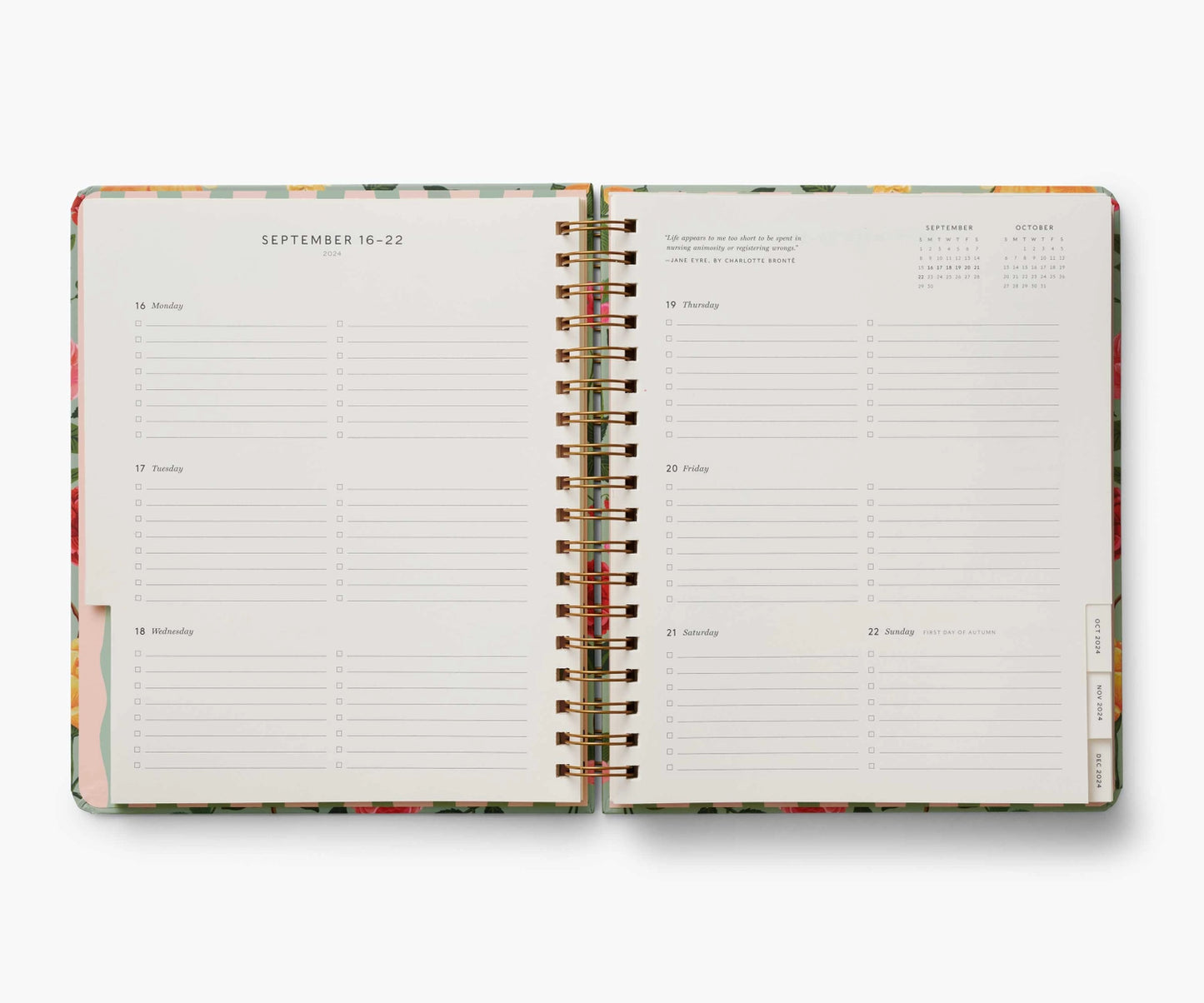 ROSES 17 MO SPIRAL PLANNER HARDCOVER