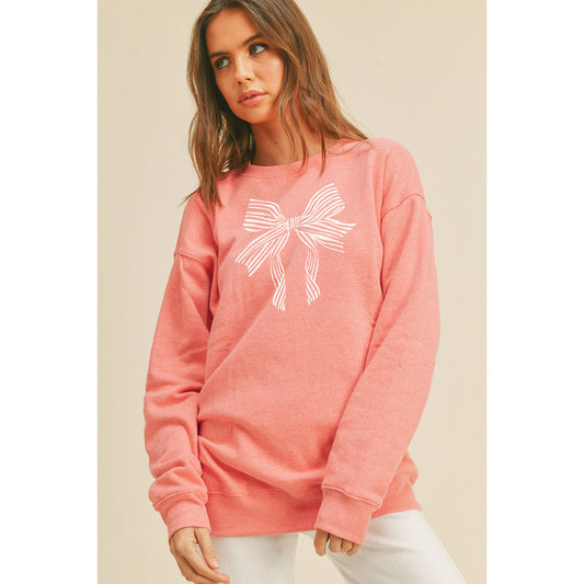 BOW GRAPHIC SWEATSHIRT