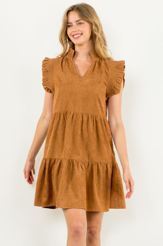 CORDUROY MIDI DRESS