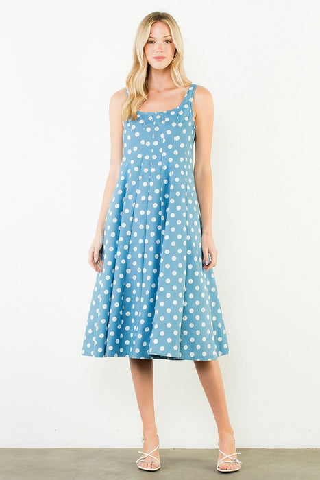 Thin Strap Polka Dot Dress