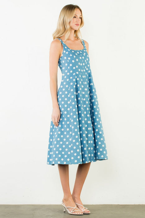 Thin Strap Polka Dot Dress
