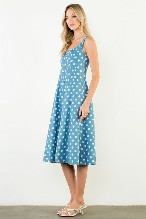 Thin Strap Polka Dot Dress