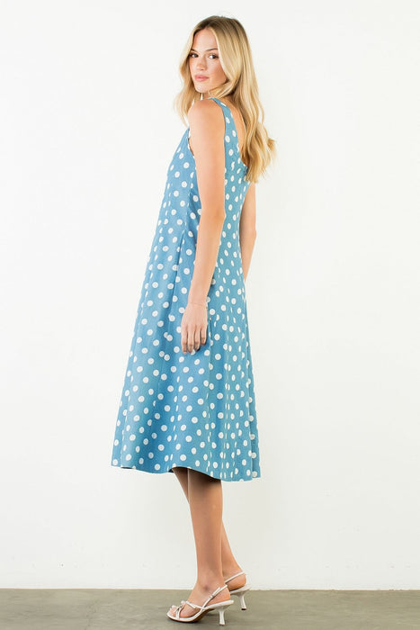 Thin Strap Polka Dot Dress