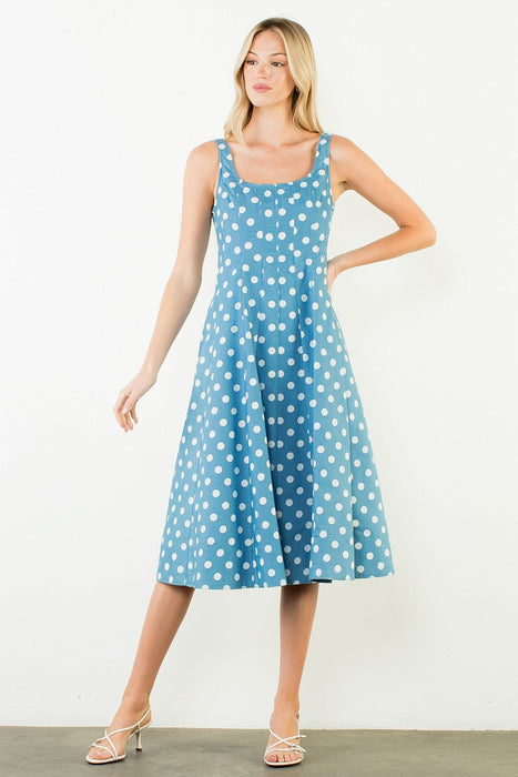 Thin Strap Polka Dot Dress