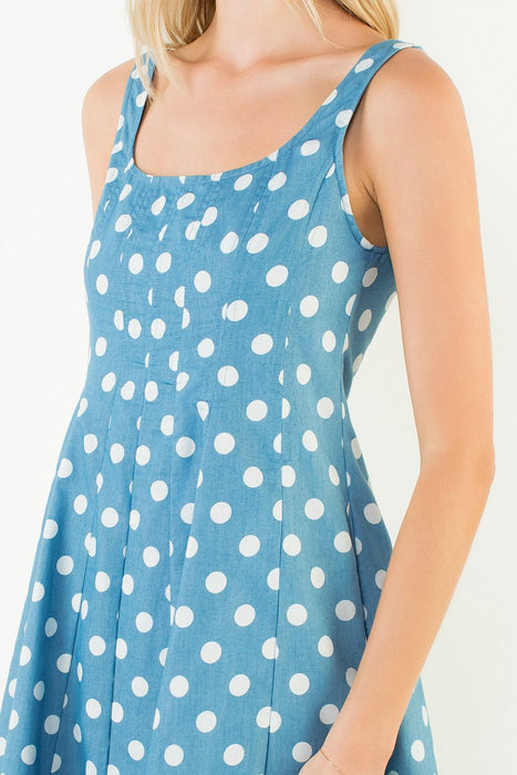 Thin Strap Polka Dot Dress