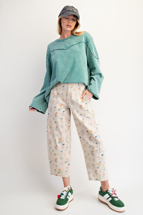 Floral Print Wide Leg Pant