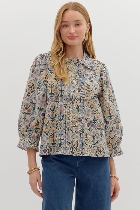 Blouse With Ruffle Detail