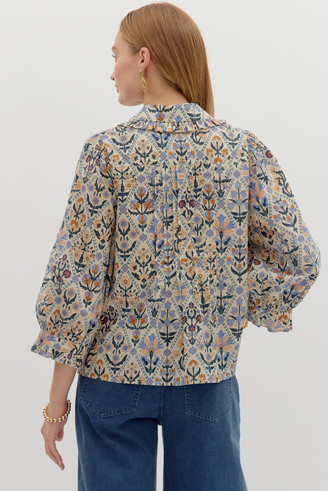 Blouse With Ruffle Detail