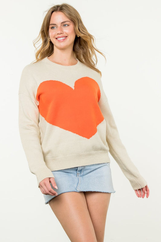 HEART KNIT SWEATER