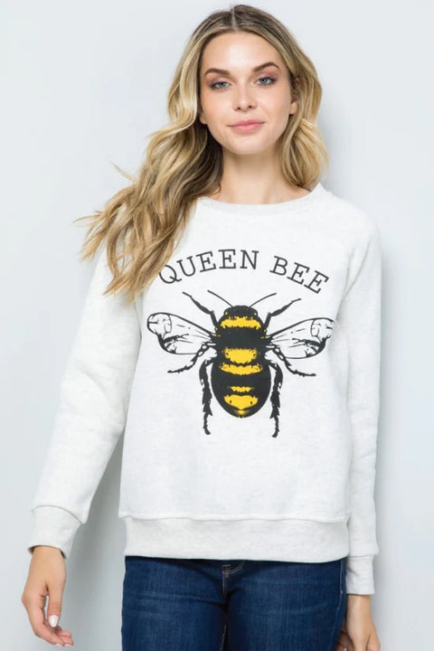Print Sweatshirt Queen Bee