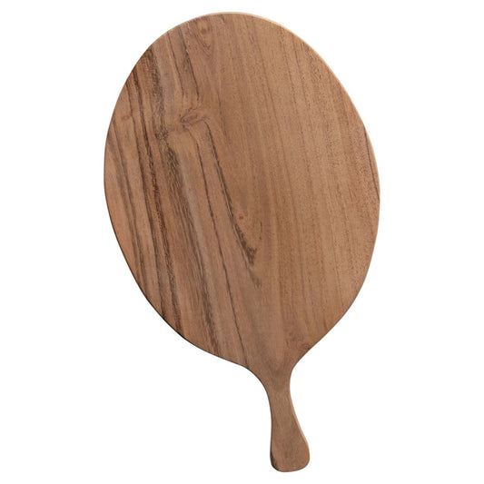 ACACIA WOOD CUTTING BOARD W HANDLE 10"