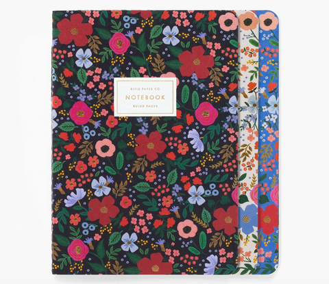Wild Rose Notebooks Set/3