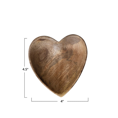WOOD HEART MANGO BOWL 4.5"